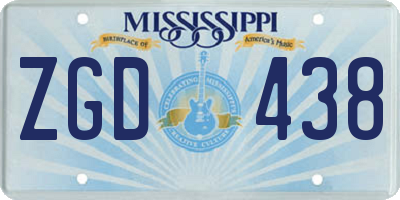 MS license plate ZGD438