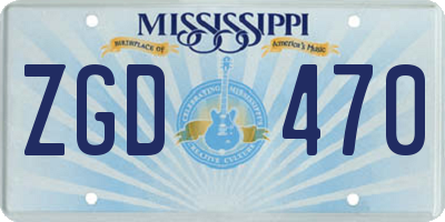 MS license plate ZGD470