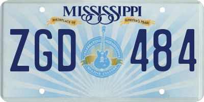 MS license plate ZGD484