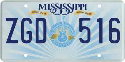 MS license plate ZGD516