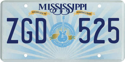 MS license plate ZGD525