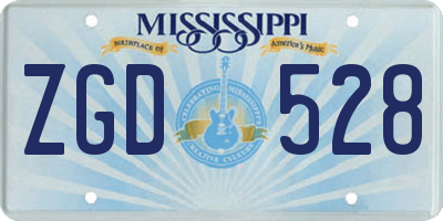 MS license plate ZGD528