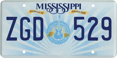 MS license plate ZGD529