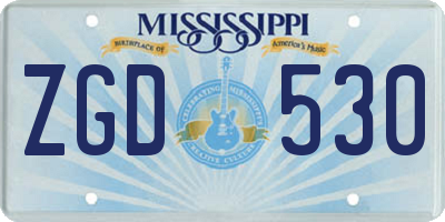 MS license plate ZGD530
