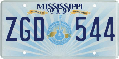 MS license plate ZGD544