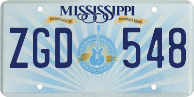 MS license plate ZGD548