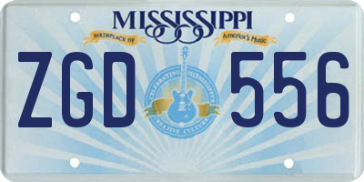 MS license plate ZGD556
