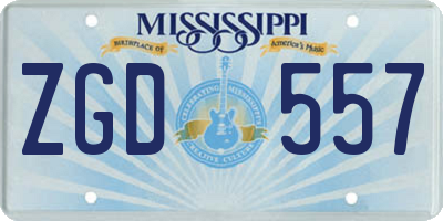 MS license plate ZGD557