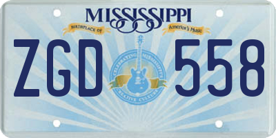 MS license plate ZGD558