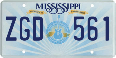 MS license plate ZGD561
