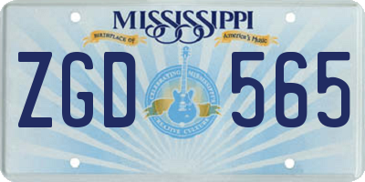 MS license plate ZGD565