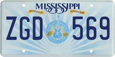MS license plate ZGD569
