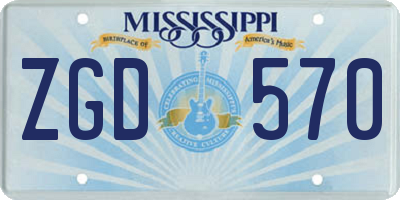 MS license plate ZGD570