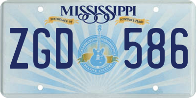 MS license plate ZGD586