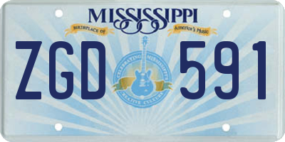 MS license plate ZGD591