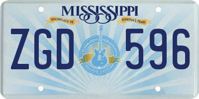 MS license plate ZGD596