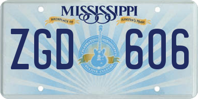 MS license plate ZGD606
