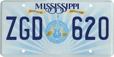 MS license plate ZGD620