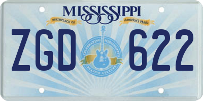 MS license plate ZGD622
