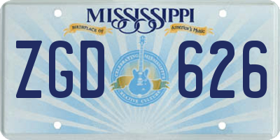 MS license plate ZGD626