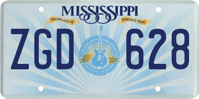 MS license plate ZGD628