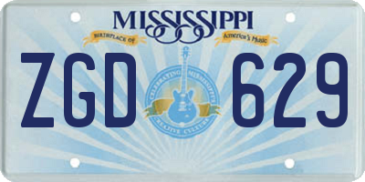 MS license plate ZGD629