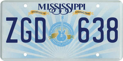 MS license plate ZGD638