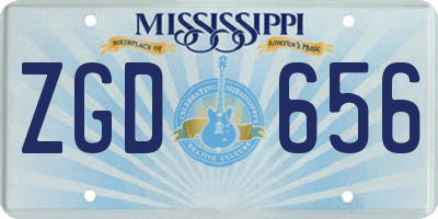 MS license plate ZGD656