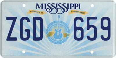 MS license plate ZGD659