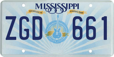 MS license plate ZGD661