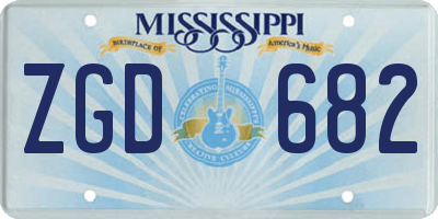 MS license plate ZGD682