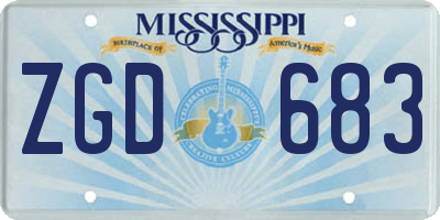 MS license plate ZGD683