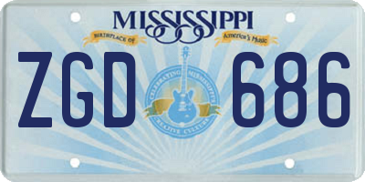 MS license plate ZGD686