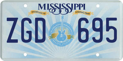 MS license plate ZGD695