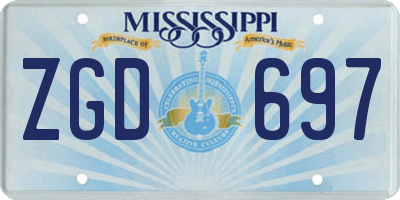 MS license plate ZGD697