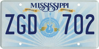 MS license plate ZGD702
