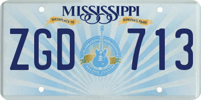 MS license plate ZGD713
