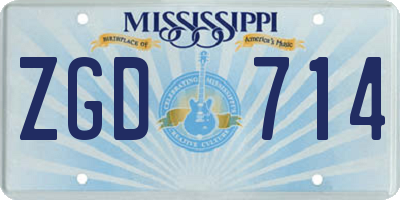MS license plate ZGD714