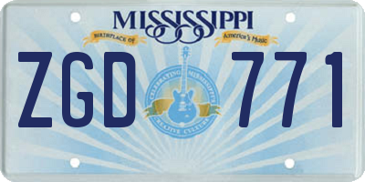 MS license plate ZGD771