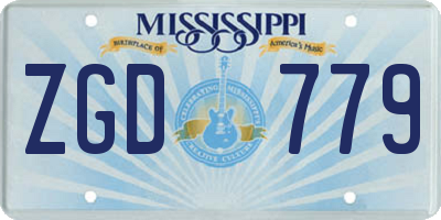 MS license plate ZGD779