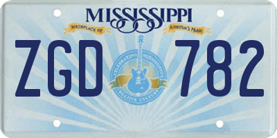 MS license plate ZGD782