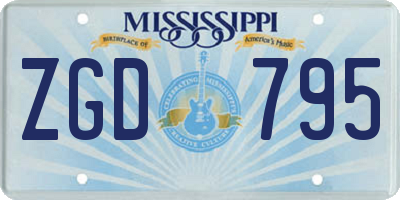 MS license plate ZGD795