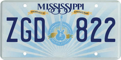 MS license plate ZGD822