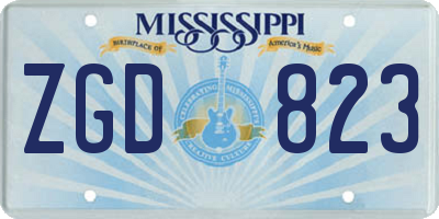 MS license plate ZGD823