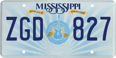 MS license plate ZGD827