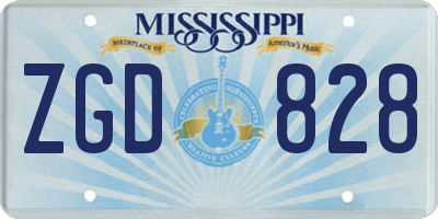 MS license plate ZGD828