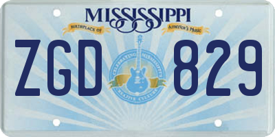MS license plate ZGD829