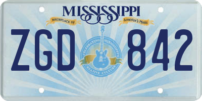 MS license plate ZGD842