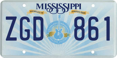 MS license plate ZGD861