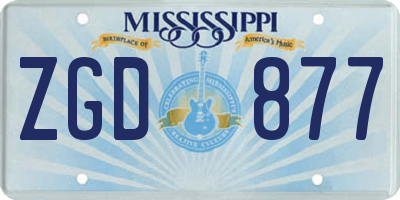 MS license plate ZGD877